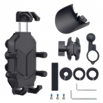 Mootorratta juhtraua telefonihoidik QC3.0 USB laadimisaluse hoidik 15*8.8cm must