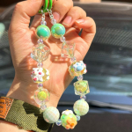 Magusad maalitud helmed Telefoni kett Suhkrukuubikud Helmed V&otilde;tmehoidja Kaotsiminekuvastane Randmepael Kott Dekoratsioon K&otilde;rvaklappide &uuml;mbris Charm Auto v&otilde;tmehoidja kohv