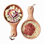 L&auml;&auml;ne stiilis puidust lauan&otilde;ud puuviljapitsakauss, v&auml;rvimata kimchi kauss, pika varrega salatikauss, magustoidutaldrik One Size