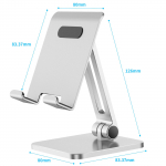 Metallist tahvelarvuti alus ROCK Reguleeritav kokkupandav telefoni tahvelarvuti lauahoidik h&otilde;be