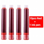 50 tk &uuml;hekordse l&auml;bim&otilde;&otilde;duga 3,4 mm t&auml;itesulepea tindikassett, t&auml;ites sinine/must/punane kooli kontoritarbed 10pcs/pack+1pen punane