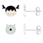 LEA &; ARTHUR &ndash; As&uuml;mmeetriliste mustritega laste k&otilde;rvar&otilde;ngad ALIEN &; T&Uuml;DRUK H&otilde;bedane 925 tuhandik roodiumiga kaetud &ndash; laste ehted