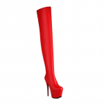 Punased Mustad Reiepikkused Saapad Naistele Seksikad 15cm K&otilde;rged Kontsad &Uuml;le P&otilde;lve Saapad Seksikad &Uuml;marate Varvastega Daami Talvised Fetish Tantsusaapad Suured Suurused 35