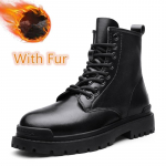 MoodS&uuml;gisTalv Meeste Motokrossi Saapad Uus Mood Vintage Briti Nahast Saapad Mood Vabaaja Must Platvorm Talvesaapad Meestele 45