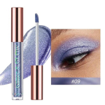 Long Lasting Multi Chrome Pigmented Eyeshadow Palette Aurora Chameleon Glitter Liquid Eyeshadow Makeup, NO.9, 1 pc. gray