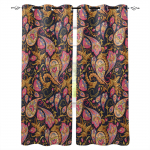 India etnilised lille-paisley pimenduskardinad elutoa akendele magamistoa akendele k&ouml;&ouml;gikardinad kardinad rulood W135 x H60cm