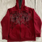 Ameerika uus Y2K hip-hop mustriga tr&uuml;kitud soe lukuga kapuutsiga kampsun Street Fashion Trend Plus sametpolsterdatud kampsun XXXL