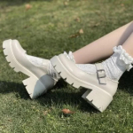 Mood Naiste Kontsad Jaapani Lolita Kingad Mary Janes Platvorm K&otilde;rged Kontsad Naised Vintage &Otilde;pilaste Vormiriietus K&otilde;rge Kontsaga Kingad Cosplay Kingad 42 gray