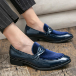 Moodsad meeste kingad Br&auml;ndi Punutud Nahast Vabaaja S&otilde;idukingad Oxfords Kingad Meeste Mokassiinid Moccasins Itaalia Kingad Meestele Madalad Jalatsid Zapatos 6 sinine