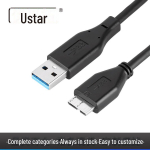 USB 3.0 kiire andmekaabel, isasest MIC-i, arvuti ja k&otilde;vaketta &uuml;hendamiseks 0.5M must