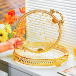 Kuldne puuviljaalus Lihtsalt puhastatavad koogialused koduse pulmapeo kaunistamiseks Medium