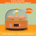T&auml;ielikult munade kontrolli inkubaator farm temperatuurile 40,64DB Automaatne intelligentne digitaalne temperatuurikontroll Keerav koorumismasina loomad orange