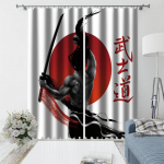 Long Blcak Jaapani p&auml;ikeset&otilde;usulaine kohandatud &otilde;hukesed aknakardinad lastele Magamistuba Elutuba Vannituba K&ouml;&ouml;k Uksesaal Kodukujundus W50 X H130(CM)X2&Hook