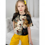 Laste T-s&auml;rk T&uuml;druk 3D Armsad Kassid Riided T&uuml;drukutele Lapsed T-s&auml;rgid T&uuml;drukute Riided Laster&otilde;ivad Top Suvi 100cm