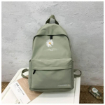 Teismeliste koolikott t&uuml;drukutele, naiste seljakott raamatukotte tr&uuml;kkimisel Keskmise &otilde;pilase koolikott, suur must armsate lilledega nailonist kott roheline