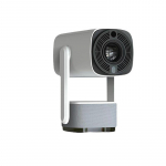 Salange K2 projektor Sisseehitatud 5200 mAh aku 4K HD Bluetooth Android 11 jaoks Cinema Outdoor Proyector koos RGB valgusk&otilde;lariga EU Plug valge