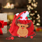 Bag Packaging Apples on Eve Gift Present with Handle Christmas Sack Xmas Decoration Snowman
