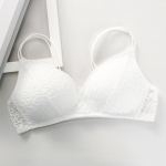 Naiste pitsilised lillelised bralette &uuml;hev&auml;rvilised varrukateta vest Push Up rinnahoidja 32 valge
