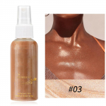 Body Highlighter, Vedel Highlighter, Veekindel Highlighter Spray Pikaajaliseks kontuurimiseks, N&auml;o ja keha s&auml;ra 80ml One Size