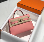 Uus ehtsast nahast teise p&otilde;lvkonna kott Mini kott peopesaprinteriga veisenahast &uuml;he &otilde;laga naiste ristkehaga kott Klassikaline moodne ja mitmek&uuml;lgne 21cm+box with silk scarf kuld/roosa