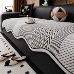 K&otilde;ige hooaja &scaron;enillist diivanikate libisemiskindel diivanikate kaitsja universaalne ebakorrap&auml;rase triibulise lainelise mustriga diivanipadi 90x90