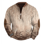 Meeste Retro Casual gradienttr&uuml;kiga kampsun XXL