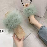 Slaidid Lamedad Naiste Sussid Karvased Sandaalid Kummist Suvised Off White Kingad Naistele 2024 Udused Kohevad Juunior Uus Mood Ainulaadsed 39 37