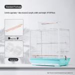 L&auml;bipaistev papagoi puur avatava &uuml;laosaga ja riiuliga aretuseks Green Base White Wire 1126