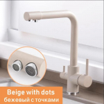 360-kraadine p&ouml;&ouml;rlemine messingist joogivee filtreeritud veega k&ouml;&ouml;gisegisti painutamine ja kahekordne t&auml;isnurkne ja t&auml;isnurkne kraan k&ouml;&ouml;givalamu kraan