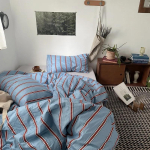 Voodipesu Tekikott Triibuline Poistele T&uuml;drukutele Twin Queen Suurus Tekikott Padjap&uuml;&uuml;r Voodipesu T&auml;iskasvanutele Mood Kodutekstiil P&otilde;hjamaade Sling 1pcs 200x230cm gray