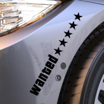 Otsin autokleebis Veekindel autodekoori kleebis Viie t&auml;rni autokleebis Auto kerekaunistuse kleebis veoauto tagaaknale must