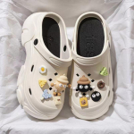 4,0-tollised naiste PVC k&otilde;rgust lisavad libisemiskindlad platvormpl&auml;tud - Suvi 2024 kollektsioon Cheese Briquettes, 38-39 valge