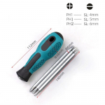 3-&uuml;hes multifunktsionaalne reguleeritav kruvikeeraja komplekt Kahesuunaline kruvikeeraja 3 tk piludega Phillipsi kruvikeeraja otsikute remondit&ouml;&ouml;riistaga