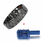 Magnetteraapia ehted Meeste reguleeritav magnetk&auml;ev&otilde;ru must roostevabast terasest Homme k&auml;ev&otilde;ru