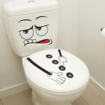 Naljakas multikas WC-kleebis DIY tapeet Veekindel vannituba WC-tualettruumi sisekujunduseks