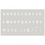 Pochoir 12 x 20 cm - Alphabet majuscule n&deg;2