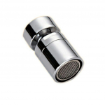 Messingist vett s&auml;&auml;stev kraan, aeraatori pihusti kinnitus koos 360-kraadise p&ouml;&ouml;rdega One Size h&otilde;be