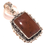 Marconi Jasper Gemstone Pendant Handmade Thanksgiving Gift Jewelry 1.9 a8g92