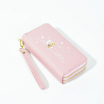 Naiste pikk rahakott &ndash; topeltt&otilde;mblukk, suur armastustr&uuml;kiga, k&auml;eshoitav telefonikott