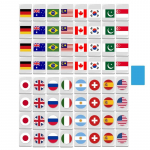 64 klotsi mere&auml;&auml;rne p&otilde;genemine mahjongim&auml;ng Tiktok populaarne m&auml;ng topelt mustriga lipu m&auml;ng peo pusle m&auml;nguasi l&otilde;bus m&auml;ng kingitus National Flag Blue