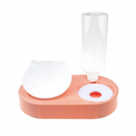 Lemmikloom kauss alusega Automaatne veehoidla jaotur Kutsikate toidukauss 2-in-1 Pritsmekindel veemahuti k&otilde;rgendatud