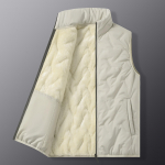 Men's Ultrasonic Lambskin Cotton Vest - Casual Fashion, Warm, Plus Velvet Dad Vest 4XL must
