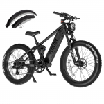 Vitilan T7PRO 1000W BAFANG mootor+52V20AH Samsung aku, 26 * 4,0-tollised rehvid, Ximano 8-k&auml;igulised, eesmised ja tagumised h&uuml;dropidurid, elektrijalgratas black must