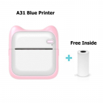 Minifotoprinter iPhone'ile/Androidile, 1000 mAh kaasaskantav termofotoprinter 5 rolls roosa