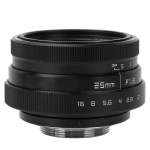 25 mm F1.8 Mini CCTV C-kinnitusega lainurkobjektiiv Nikoni peeglita kaamerale (h&otilde;bedane) must