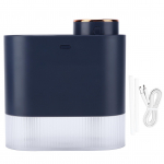 450ml Mini USB niisutaja Suure mahutavusega Kahekordse pihustiga niisutaja valgustusega magamistoa kontori jaoksSinine sinine