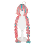 Kvaliteetne Varesa Cosplay Parukas 100cm Pikk Eelt&ouml;&ouml;deldud Roosa Roheline Segatud Kuumakindel S&uuml;nteetiline Juuksed Anime Cosplay Parukad + Parukakate One Size pink