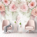 Moodne 3D Roosi Lillede Seinapaber Akvarell 3D Tapeet Elutuba Magamistuba Seinamaalingud Kodu Dekoratsioon 375 cm(W) x 280 cm(H)