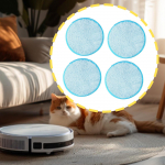 4 Pieces Mop Head Replacement Electric Pads Universal Round Shape Easy to Replace Cleaning sinine