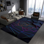 3D Vaip Elutuba Mustust H&uuml;lgav Lihtne Hooldada Libisemiskindel Magamistoa Voodi&auml;&auml;rne Vaip E-spordi Ruumi Dekoratsioonivaip 140 * 200cm